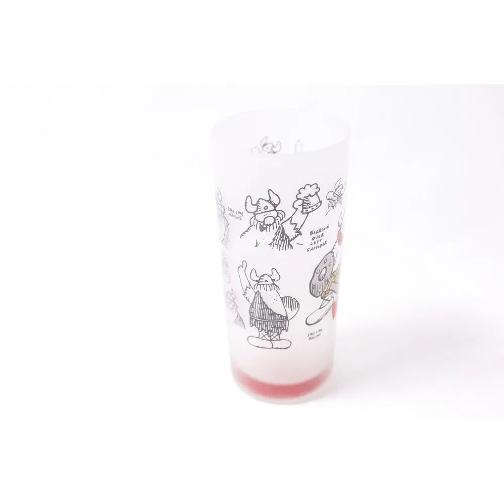 Obelix and Asterix Hagar the Horrible Water Glass KFS Comic Graphic Drinkware ~